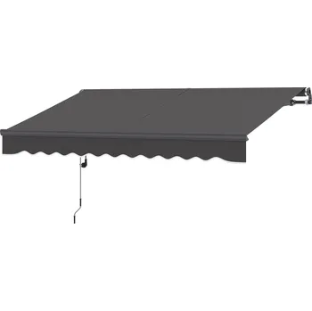 Markýza Elektricky ovladatelná markýza se sklopným ramenem | tmavě šedá