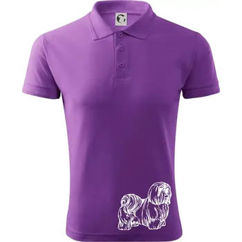 Pánská košile Shih-tzu - chlupatý - Polokošile pánská Pique Polo 203 - S ( Fialová )