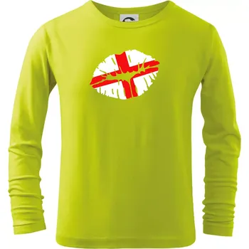 Dětská móda England kiss - Triko dětské Long Sleeve - 122 cm/6 let ( Limetková )