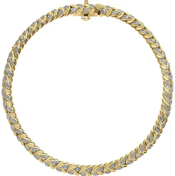 Náramek Zlatý náramek s diamanty - 0,47 ct - ryzost 585 - 181.309