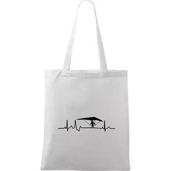 Nákupní taška EKG rogalo - Taška bavlněná - 42 x 38 cm ( Bílá )