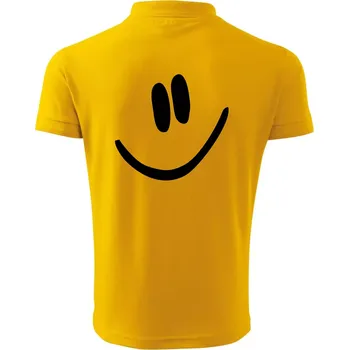 Pánská košile Emoji bez obrysu - usměv - Polokošile pánská Pique Polo 203 - L ( Žlutá )