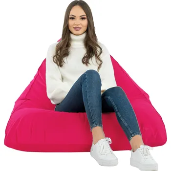 Taburet Taburet PLUSZOVÝ k sezení BERMUDY křeslo RŮŽOVÝ