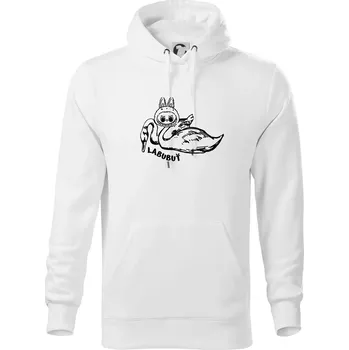 Pánská mikina Labubuť - Mikina pánská Cape s kapucí - XL ( Bílá )