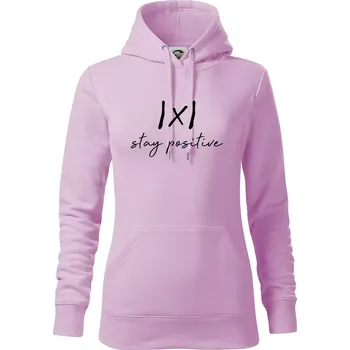 Dámská mikina Absolutní hodnota - stay positive - Mikina dámská Cape s kapucí - S ( Orchid )
