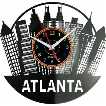 Hodiny Atlanta Nástěnné Hodiny Vinylová Deska Moderní Dekorativní Dárek