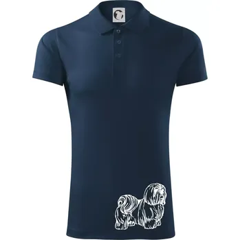 Pánská košile Shih-tzu - chlupatý - Polokošile Victory sportovní (dresovina) - XL ( Námořní modrá (velmi tmavá - téměř černá) )