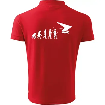 Pánská košile Evoluce rogalo - Polokošile pánská Pique Polo 203 - 4XL ( Červená )