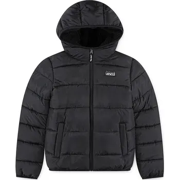 Dětská bunda Levi's SHERPA LINED MDWT PUFFER černá barva, 9EN628 99X, vel. 152