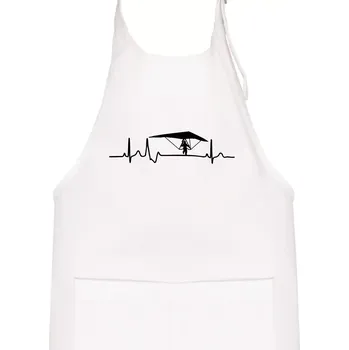 Kuchyňská zástěra EKG rogalo - Dětská zástěra na vaření - Univerzální velikost ( Bílá )