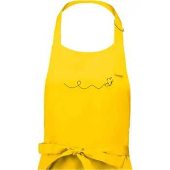 Kuchyňská zástěra Dráha letu motýla - vlnovka - Pánská zástěra na vaření - Univerzální velikost ( Žlutá )