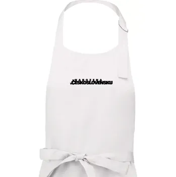 Kuchyňská zástěra Nápis - Narozena v Československu - Dámská zástěra na vaření - Univerzální velikost ( Bílá )