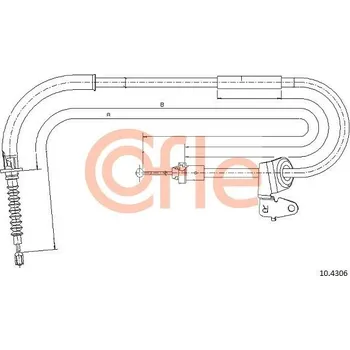 Brzdový systém Tažné lanko, parkovací brzda COFLE 92.10.4306