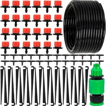 Zavlažovací systém KAPKOVÁ ZÁVLAHA KAPKOVÁ ZAVLAŽOVACÍ HADICE 20M, KAPKOVACÍ PÁSKA, 63 PRVKŮ