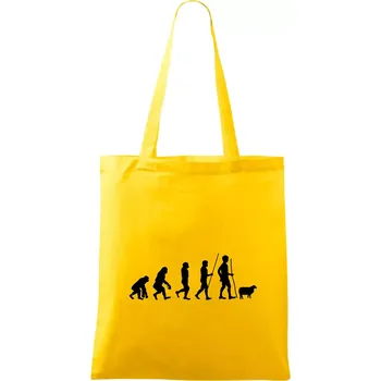 Evoluce pastevec ovcí - Taška bavlněná - 42 x 38 cm ( Žlutá )