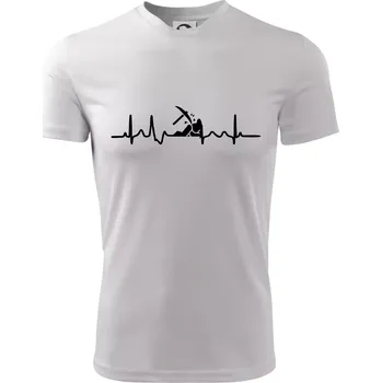 Chlapecké oblečení Ekg horník - Dětské triko sportovní (dresovina) - 134 cm/8 let ( Bílá )