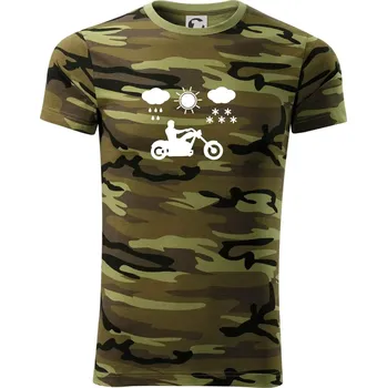 Pánské oblečení Motorkář za každého počasí - chopper - Army CAMOUFLAGE - XL ( Zelený maskáč )