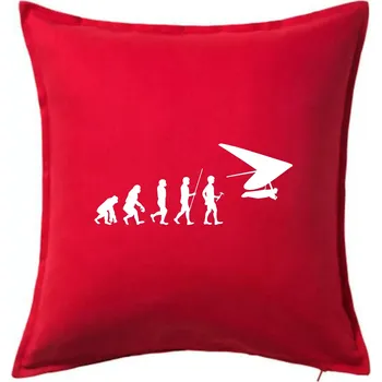 Polštář Evoluce rogalo - Polštář 50x50 - 50x50 - Pouze potah ( Červená )