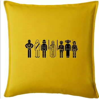Polštář SW - Postavičky - Polštář 50x50 - 50x50 - Pouze potah ( Žlutá )