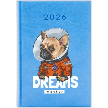 Kalendář Knižkový kalendář 2026 A5 FunnyCase modrý