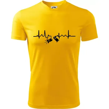 Chlapecké tričko Ekg osvětlovač - spoty - Dětské triko sportovní (dresovina) - 146 cm/10 let ( Žlutá )