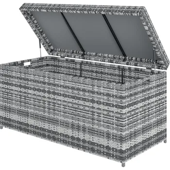 Úložný box Ratanový úložný box 380 litrů | tmavě šedý