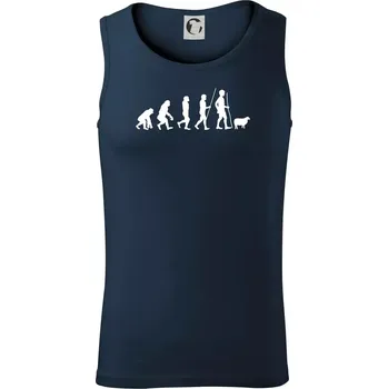 Evoluce pastevec ovcí - Tílko pánské Core - 2XL ( Námořní modrá (velmi tmavá - téměř černá) )