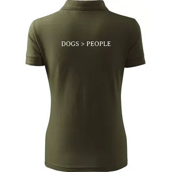 Dogs > People - Polokošile dámská Pique Polo - S ( Military )