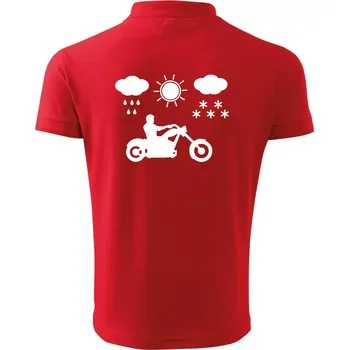 Pánská košile Motorkář za každého počasí - chopper - Polokošile pánská Pique Polo 203 - S ( Červená )