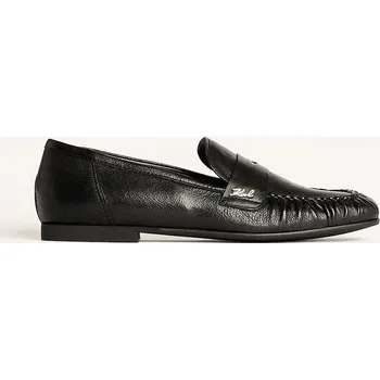 Dámské mokasíny Semišové mokasíny Karl Lagerfeld ELEIA Loafer dámské, černá barva, na plochém podpatku, KL41121 KL41121.000 99X, EUR 37