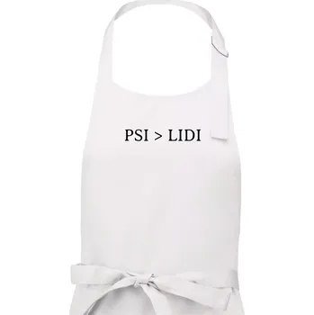 Kuchyňská zástěra Psi > Lidi - Pánská zástěra na vaření - Univerzální velikost ( Bílá )