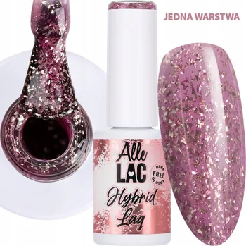 Přípravek na nehty Hybridní lak ALLELAC 6g LED/UV Gel lak s třpytkami Flash Glitter Pink Electric