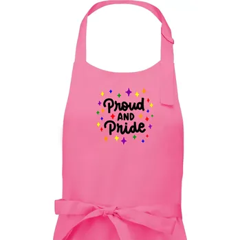 Kuchyňská zástěra Proud and pride hvězdy - Dámská zástěra na vaření - Univerzální velikost ( Růžová )