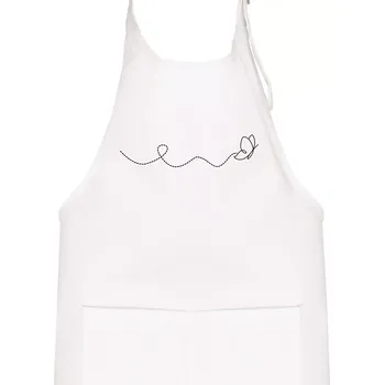 Kuchyňská zástěra Dráha letu motýla - vlnovka - Dětská zástěra na vaření - Univerzální velikost ( Bílá )