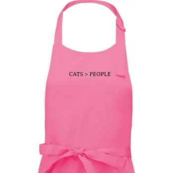 Kuchyňská zástěra Cats > people - Dámská zástěra na vaření - Univerzální velikost ( Růžová )