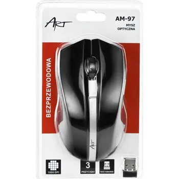Myš Art Bezdrátová myš 2,4G 1000 Dpi Am-97 black