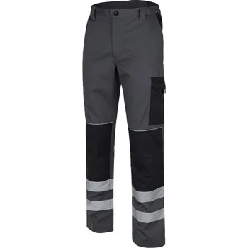 Pracovní kalhoty do pasu Primo Lite lehké pohodlné reflexní šedá černá 58