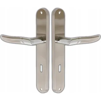 Dveřní kování KLIKA KE DVEŘÍM ODOLNÁ CORNUS 72 ŠTÍTEK NA KLÍČ NIKL SATÉN