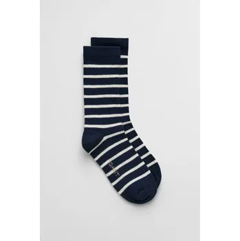 Dámské ponožky PONOŽKY GANT BRETON STRIPED RIB SOCKS EVENING BLUE