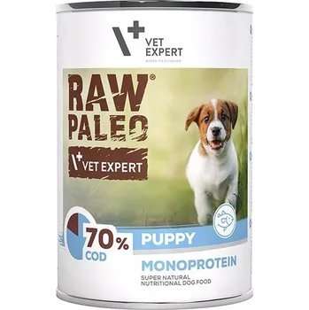 Krmivo pro psa Monoproteinové vlhké krmivo pro štěňata s treskou Raw Paleo Puppy 400g
