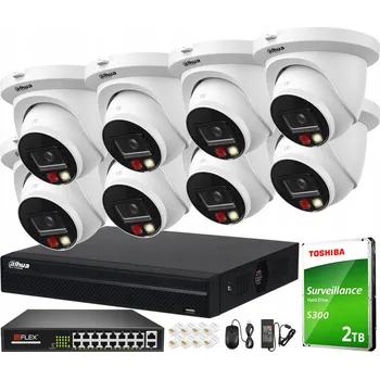 Bezpečnostní kamera Sada IP monitoringu Dahua Kamery 4Mpx Dual Light NVR 16 kanálů HDD 2TB