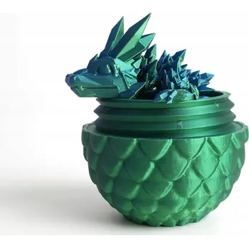Drak ve vajíčku, 3D figurka, tiskárna, chameleon 15 cm