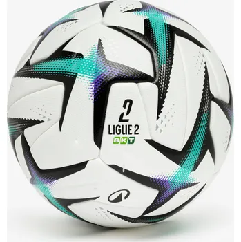 Fotbalový míč KIPSTA Replika míče 2. ligy BKT velikost 5 5 BEZBARVÁ|BÍLÁ