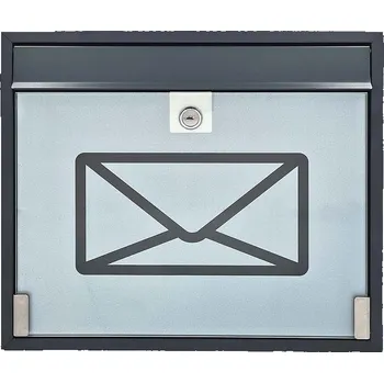 Poštovní schránka KVIDO - ANTRACIT pošt. schr. se sklem 360x310x90 mm "X"