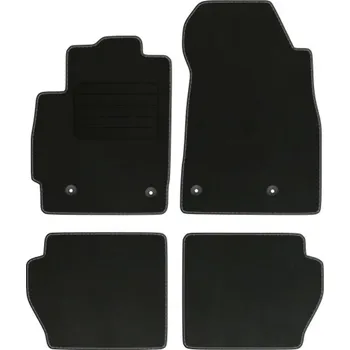 autokoberec Velurové autokoberce s upevněním v sadě Edecor