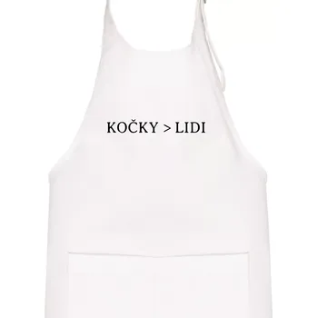 Kuchyňská zástěra Kočky > Lidi - Dětská zástěra na vaření - Univerzální velikost ( Bílá )