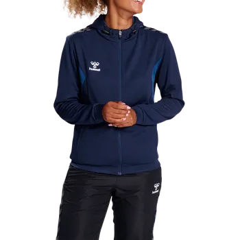 Dámské oblečení Mikina s kapucí Hummel HMLAUTHENTIC PL ZIP HOODIE WOMAN 219981-7026 Velikost L