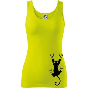 Kočka visící - Dámské tílko - XS ( Limetková )