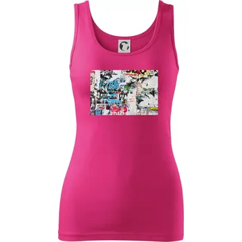 Otrhaná nástěnka - Dámské tílko - S ( Purpurová )