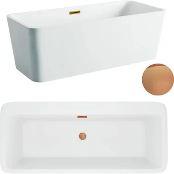 Vana Volně stojící akrylátová vana AquaUno 596, odtok uprostřed, 170 x 80 cm